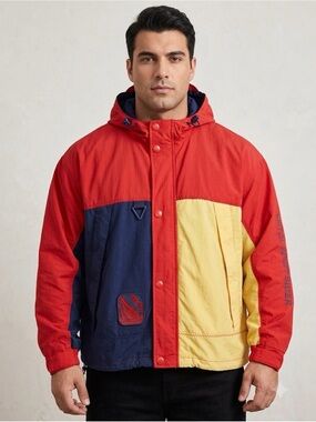 Regatta Sport Colorblock Hooded Windbreaker Jacket XL Men’s Unisex(A712)